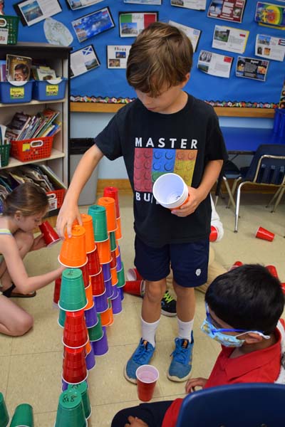 Students in the Classroom with cups